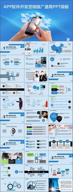 智匯未來 APP軟件開發營銷推廣動態PPT模板